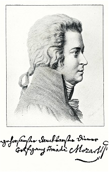 Mozart side portrait